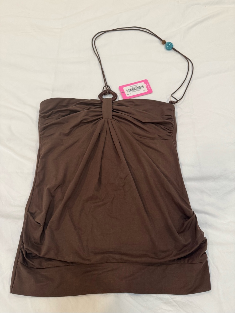 Edikted Itzel Ring Gathered Halter Top - Picture 2 of 8